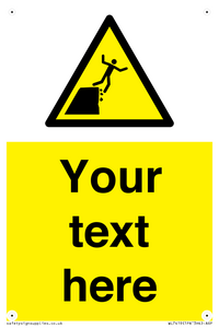 Custom Warning unstable cliff edge